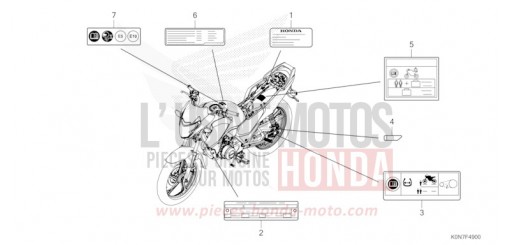 ETICHETTA DI AVVERTIMENTO CBF125MM di 2021